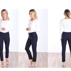 Navy Casual Skinny Dress Pants